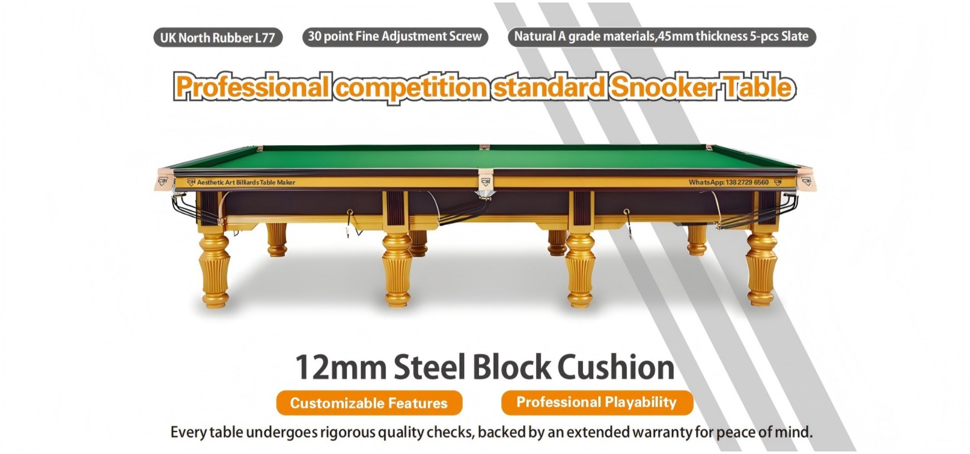Professional competfition standard Snooker Tabb